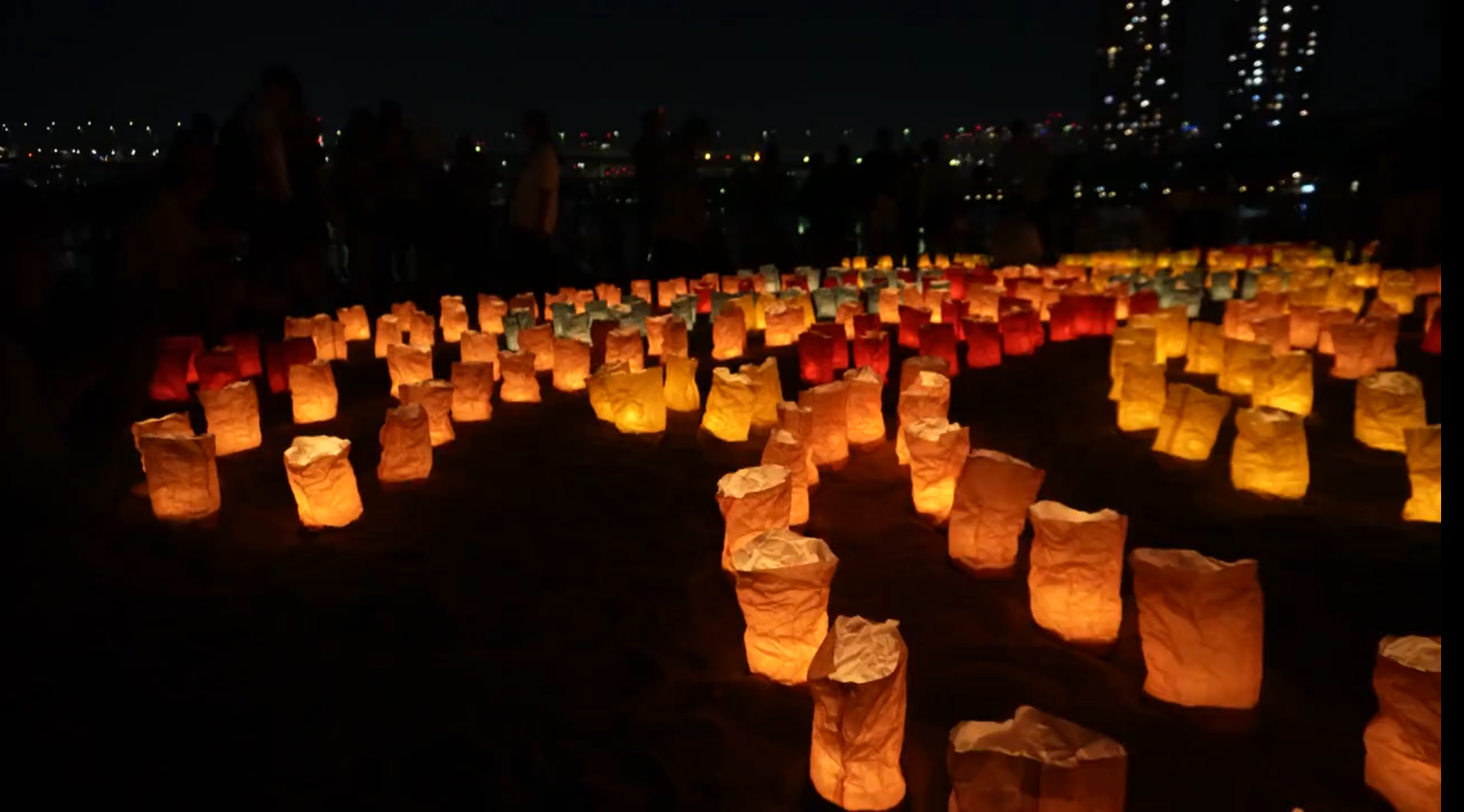 お台場で「海の灯まつり」をパトロール
